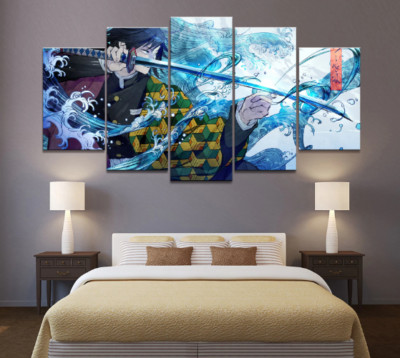 Kimetsu no Yaiba Giyuu Tomioka HD Canvas Print Wall Poster Scroll Room Decor