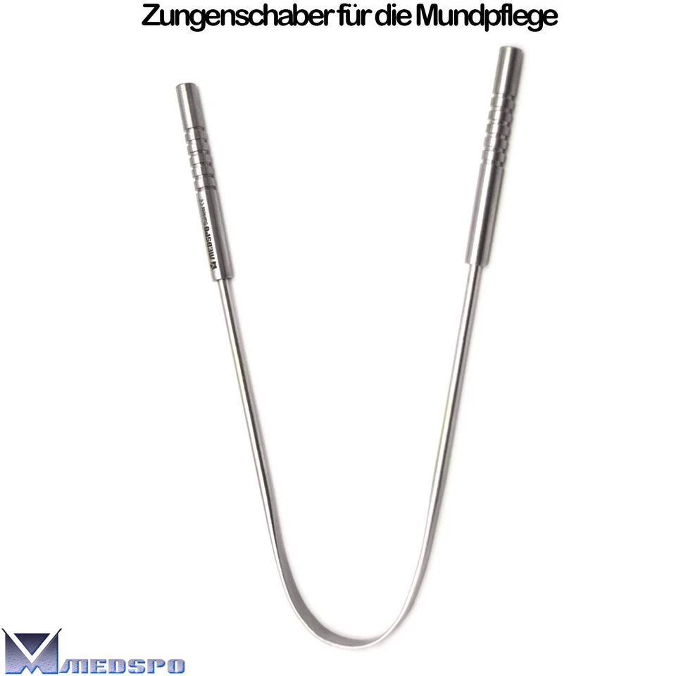 Zungenschaber für die Mundpflege Zungenreiniger Edelstahl Mundhygiene Dental CE - Bild 3 von 3