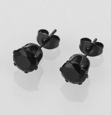 Black Rose Stud Earrings