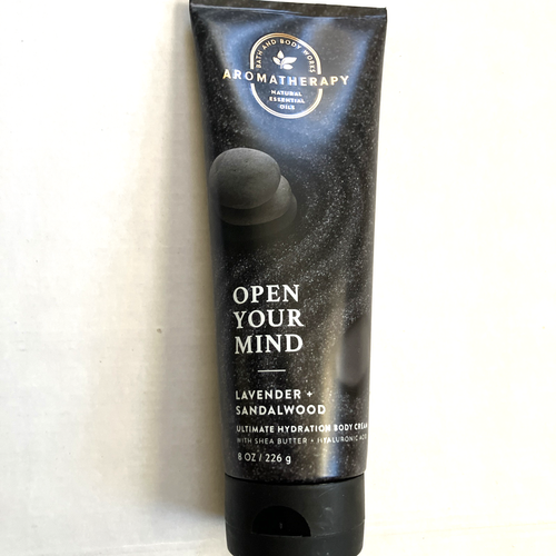 NEW Bath & Body Works Open Your Mind Lavender + Sandalwood Body Cream 8 OZ