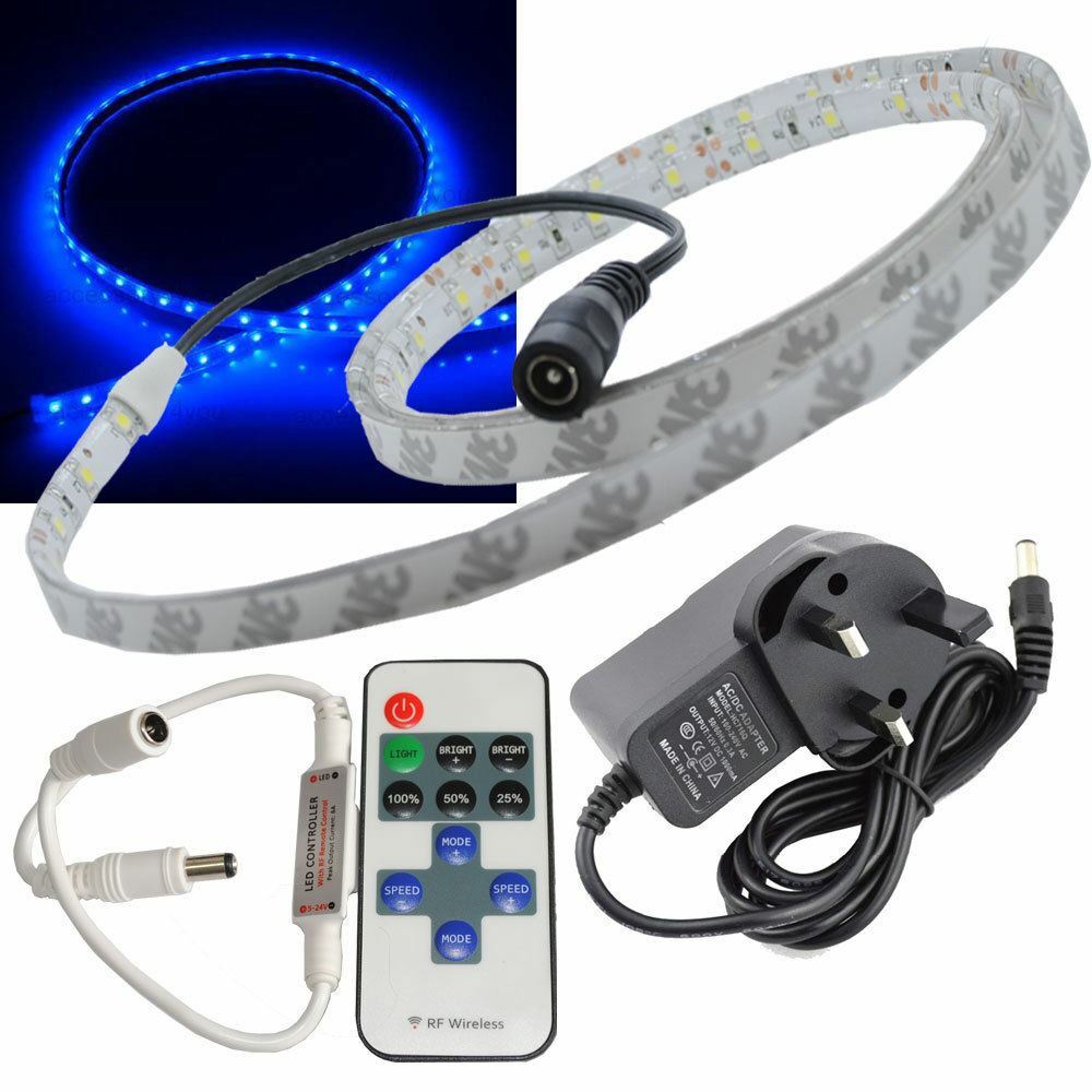 JnDee Kit Complet Bleu 1 Mètre Ruban étanche Bande De LED