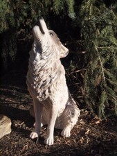 Deko Figur Wolf lebensecht 58cm heulend naturgetreu Garten Hotant NEUHEIT