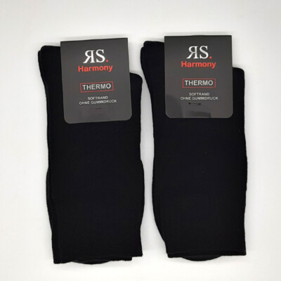 2 Paar Herren Harmony Socken Wintersocken warme Thermosocken schwarz 39 bis 50