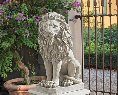 lion statue sculpture art gate guard sentinel garden porch entry pool statue dad ebay lion statue sculpture art gate guard sentinel garden porch entry pool statue dad ebay