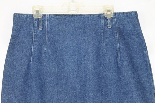 St. Johns Bay Womens 16 Thick Denim Back Zipper Maxi Skirt w/ Beltloops - Picture 2 of 5