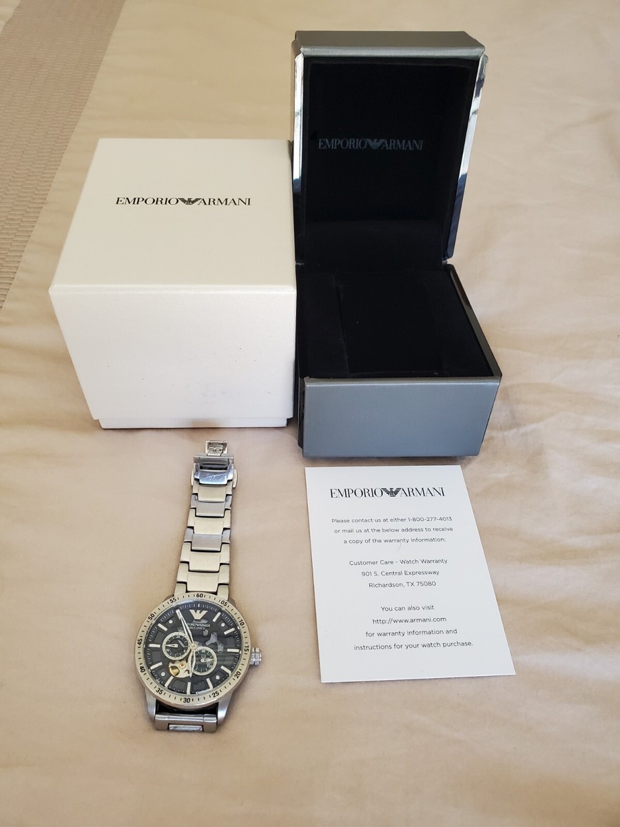 Emporio Armani silver watch with original box EMP0RI0 | ARMANI MODEL : AR1980 Most EyeCatching SelfWinding  main image 4