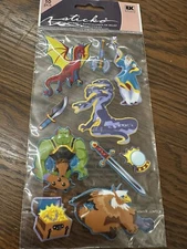 1  Sticko EK success puffy stickers dragon wizard mythical treasure dimensional