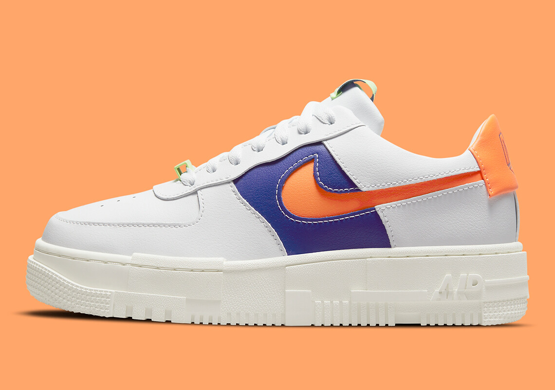 Женские кроссовки Nike Air Force 1 Low Pixel White Crimson Red Concord DM8340-100 sz 5.5