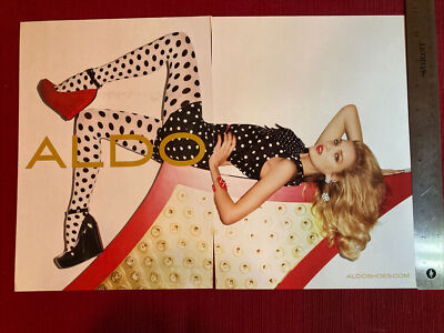Model Lily Donaldson for Aldo Shoes 2-page 2011 Print Ad - Great to Frame!