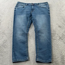 The Perfect Jean NYC Jeans Mens 32x28 Skinny Fit Stretch Casual Denim Whisker