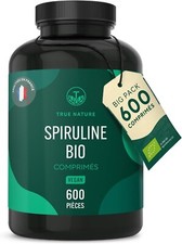 Spiruline BIO - 600 comprimés de 500mg - Riche en Protéines, Minéraux & Antioxyd