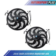2PCS 14" Universal 12V Electric Radiator Pull Push Engine Cooling Fan