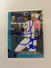 Luis Liberato 2015 Signed Everett Aqua Sox Team Card