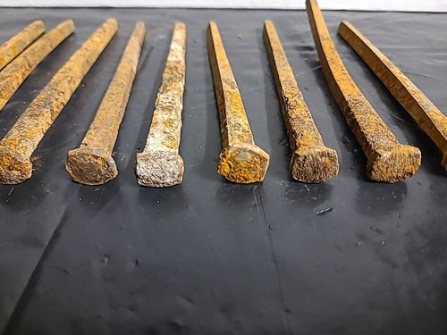 5.5" Antique Spike/ Nail Lot Of 10 - Picture 10 of 11