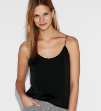 Express Textured Satin Scoop Neck Cami Black New With Tags Free Shipping