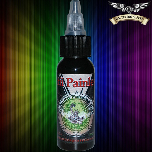Tattoo Ink with numbing agent 1 oz Black 5 Lidocaine! eBay