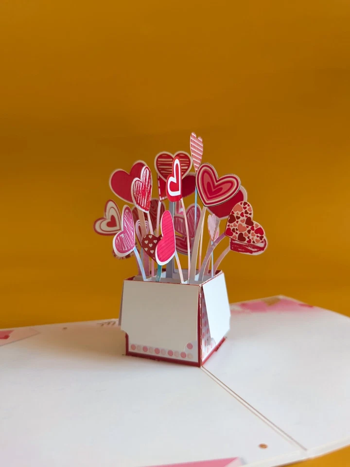 Heart Balloon Valentine Box Popup Card - Image 4 of 4