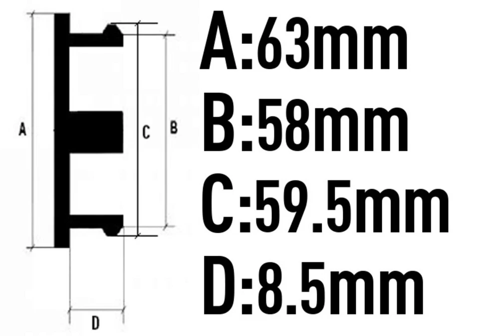 4 x 63 mm für OZ Racing Schwarz Grau Netz Nabendeckel Nabenkappen Rim Hub Caps   - Bild 2 von 2