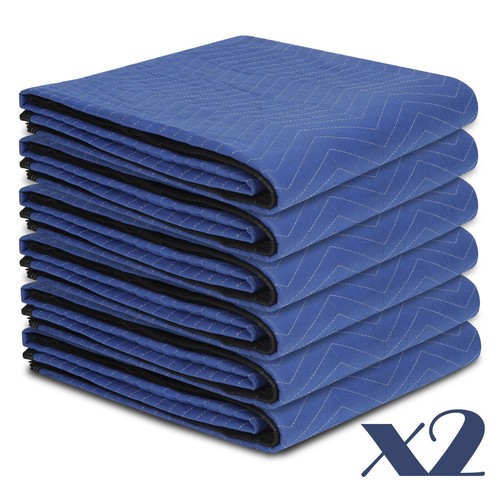 12/24/48 PCS Moving Blankets 80" x 72" Pro Economy Quilted Furniture Pad 2 Color - Picture 4 of 36