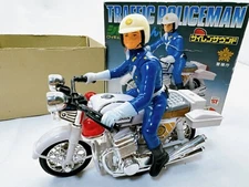 Shirobai-Kun Traffic Policeman Friction Siren Sound Made in Japan Vintage 1987