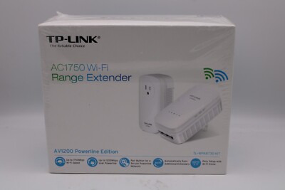 TP-LINK  AC1750 Wi-Fi Range Extender AV1200 Powerline Edition TL-WPA8730 Kit NEW