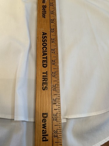 David Taylor Shirt Mens XL Long Sleeve White Dress Wrinkle & Stain Free 17.5”C - Picture 7 of 7