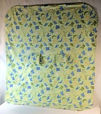 Baby Car Seat Cover 34"X40" Handmade Cotton Fabric Green  Blue