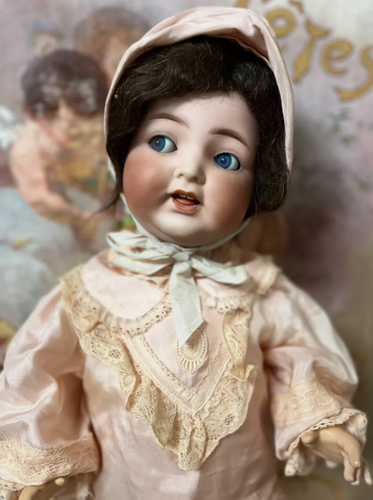 1 Porzellankopfpuppe HEUBACH KÖPPELSDORF im Nacken bez. 342 2/0 ca. H