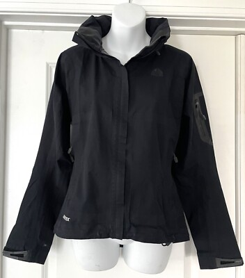 Nike ACG Gore Tex Jacket Hidden Hood Sz S Womens Black Lightweight PLEASE READ