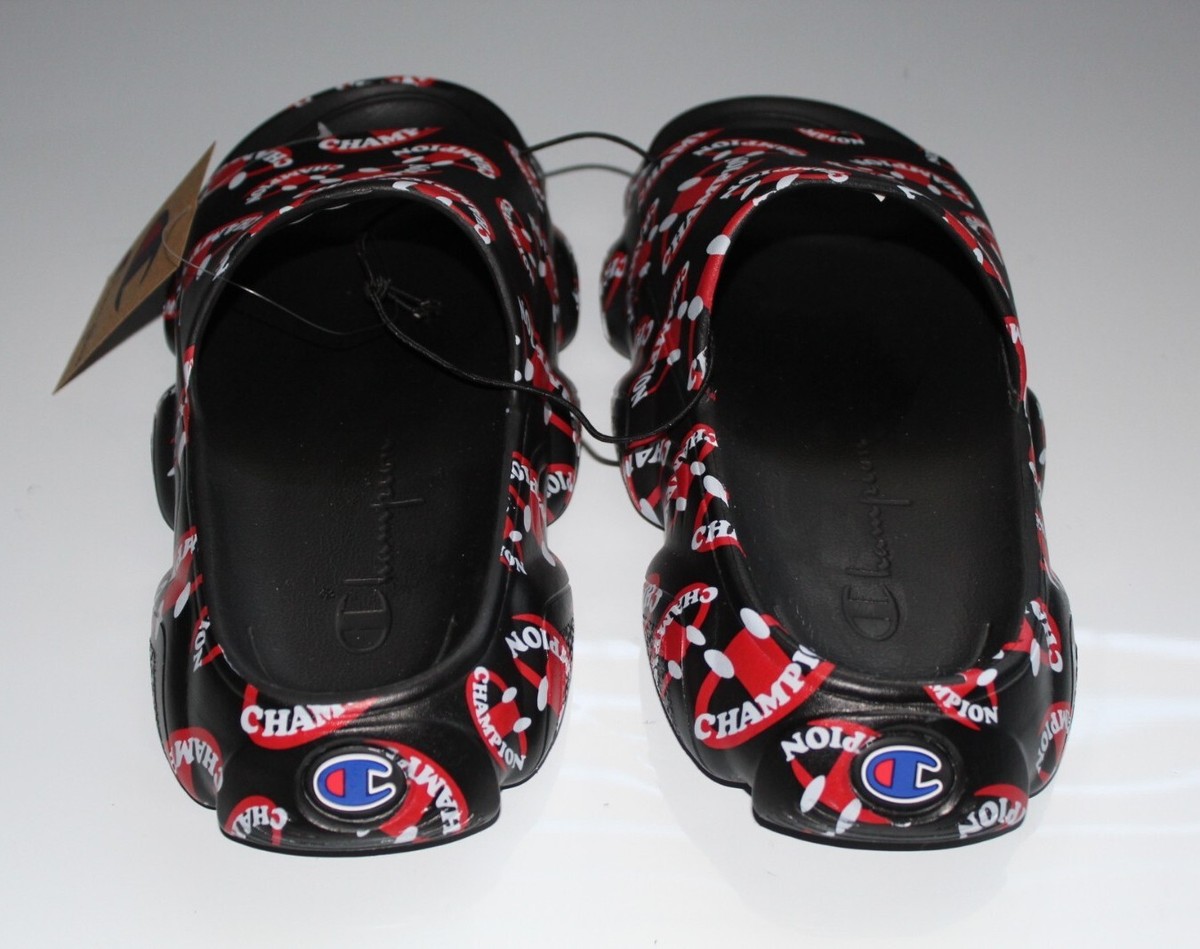 Champion Meloso Squish Smile Slides Black & Red Size Men\'s 9 NEW MEN main image 4