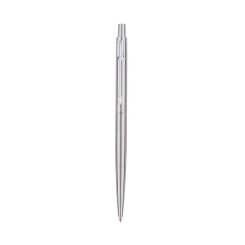 Penna a sfera Parker Classic in acciaio inox punta fine bordo cromato inchiostro blu 1x - Foto 3 di 11