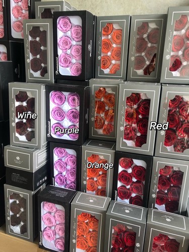 Preserved Rose FLower 6Pcs / Gift Box Head 5-5.5cm - Bild 6 von 73