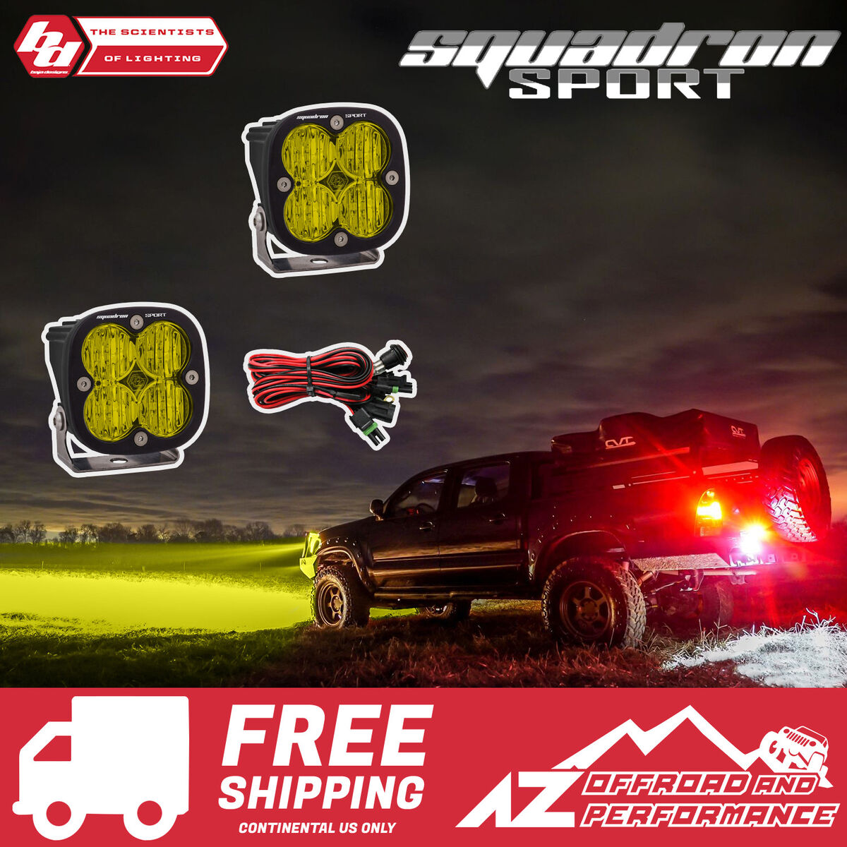 BAJA DESIGNS Squadron Sport Pair | Amber Wide Cornering BAJA DESIGNS Squadron Sport Pair | Amber Wide Cornering