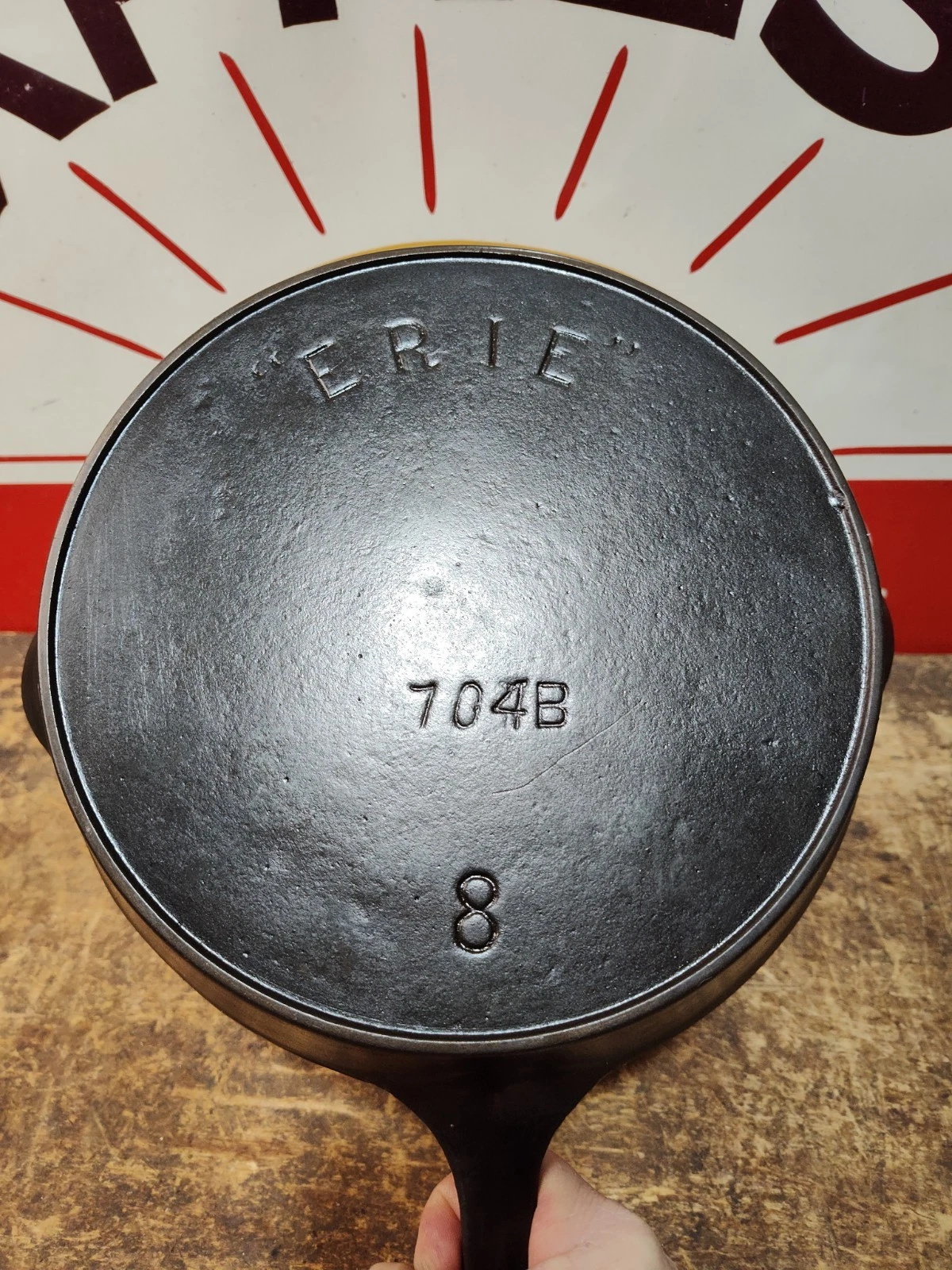 "Fully Restored" Erie Pre-Griswold #8 Cast Iron Skillet Frying Pan Seasoned 10"