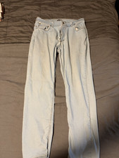 Origin USA Relaxed Jeans Men's 34x32 Light Wash Stretch Denim Made in USA