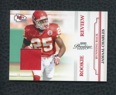 2009 PLAYOFF PRESTIGE ROOKIE REVIEW MATERIALS #24 JAMALL CHARLES KC CHIEFS