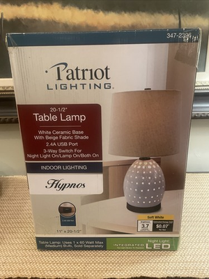 #ad Patriot Lighting® Hypnos Table Lamp Model Number: TLM14WG Menards ® SKU: 3472396 $65.00