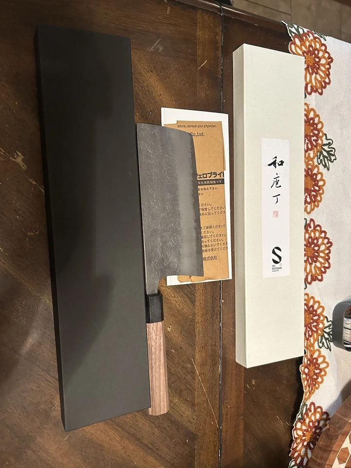 Matsubara синий #2 Nashiji высокий Накири 175 мм - Изображение 4 из 4