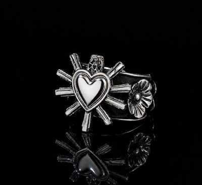 Handcrafted Ring 925 Sterling Silver, Heart Corazón Vibrante 9.8 Grans 