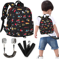 Toddler Backpack Harness with Leash, Cute Baby Backpacks with anti Lost Wrist Li