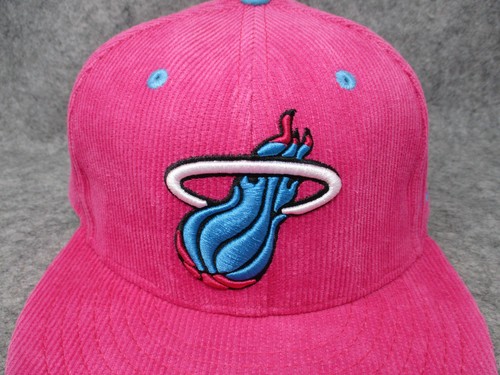 Miami Heat Hat Cap Snap Back Pink Corduroy NBA Basketball Court Culture New Era - Picture 2 of 12