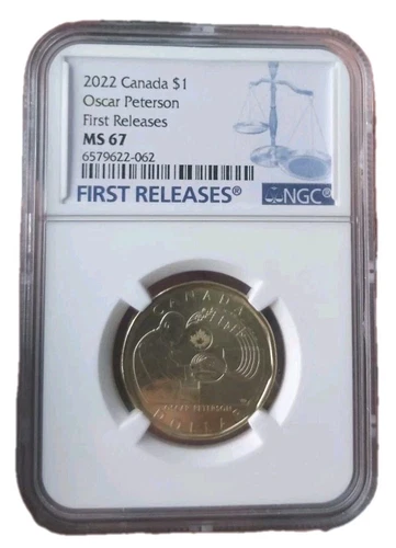 *Rare TOP Grade* 2022 $1 Dollar Canada Oscar Peterson  NGC MS-67 TOP BID LOW!!