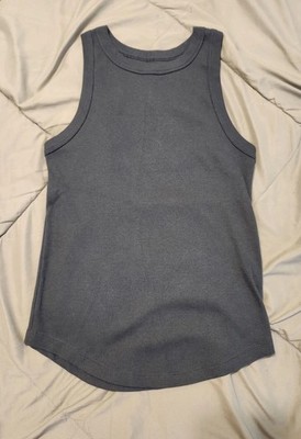 SO Tank Sleveless Top Women's Size Medium Solid Gray Blue NWOT (A200)