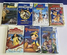 Lot Of 7 Vintage WALT DISNEY Clamshell VHS Tapes - All NEW Factory Sealed