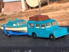 Vintage Lesney Matchbox 12 Land Rover Safari + 9 Boat w/ Trailer 1/64 Diecast