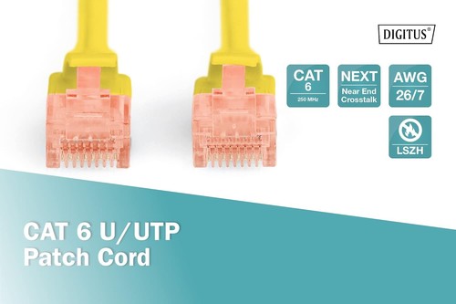 DIGITUS CAT 6 U-UTP Patch Cable, 2m, cavo di rete LAN DSL Ethernet, LSZH, rame, - 第 4/5 張圖片