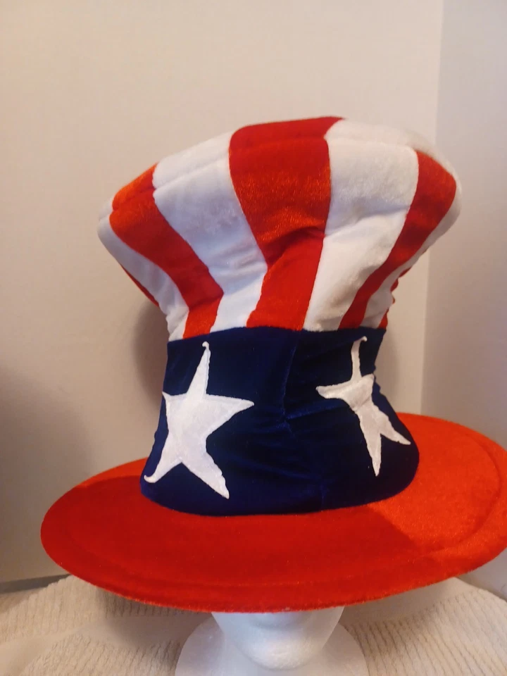 Sombrero de copa rojo blanco y azul 4to Foto 2 de 4