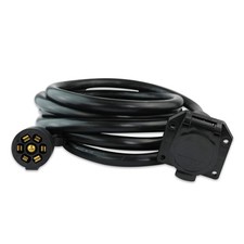 7-Way Trailer Extension Cord Wire 12 Ft - 7 Pin Connector Plug for RV Trailer...