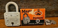 Vintage Master Brand Little Giant Padlock #66 With Box And Keys Made In USA