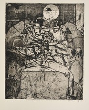 Horst Janssen/Acquaforte/1964-1989/Secondo tentativo di anatomia/firmato a mano